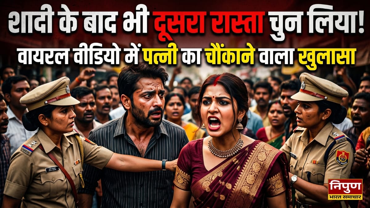 वायरल वीडियो में पत्नी ने पति के सामने किया खुलासा: ‘शादी के बाद भी दूसरा रास्ता चुन लिया’ — क्या ये असली घटना है?