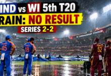 IND vs WI 5th T20 Rain No Result Chinnaswamy